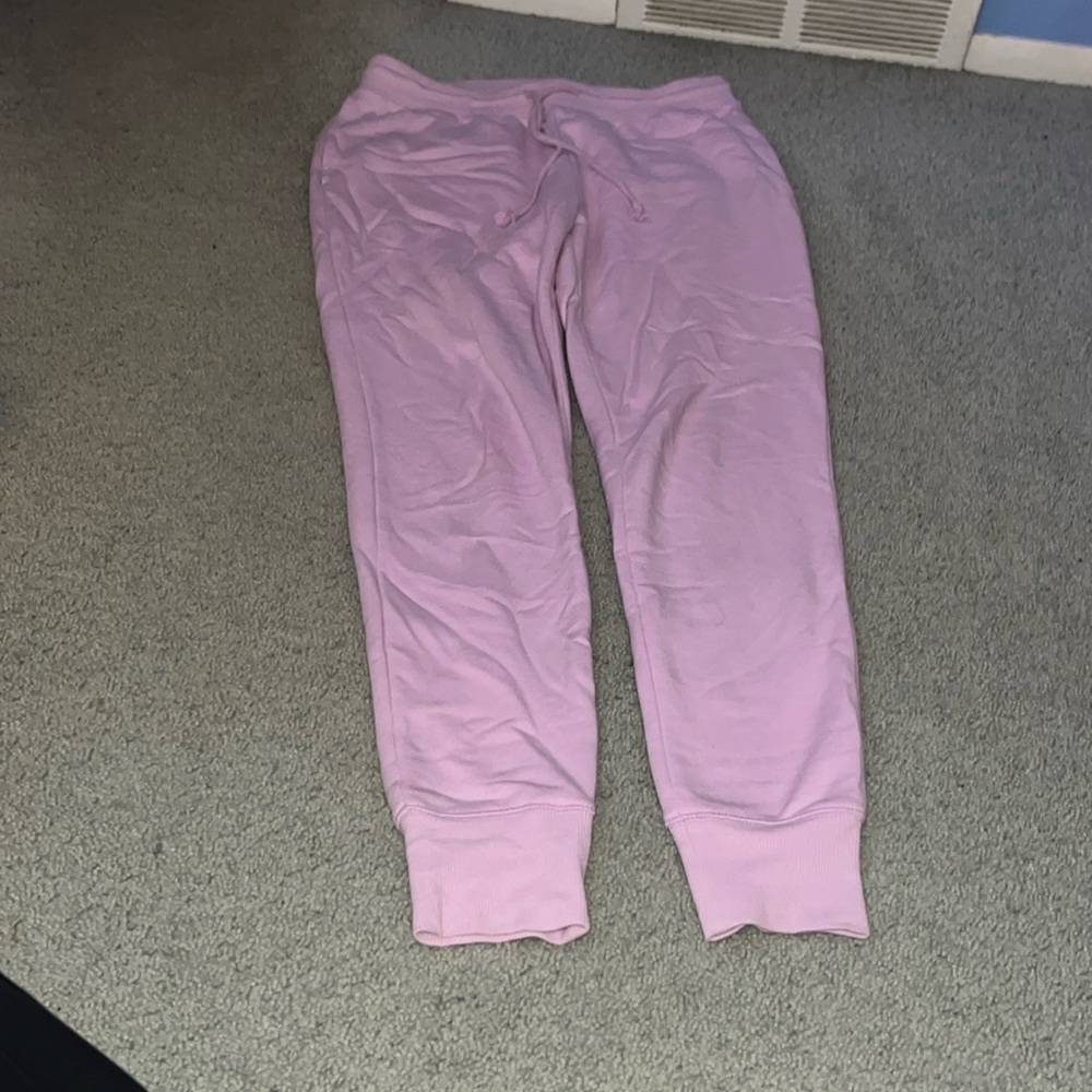 Pink cuffed sweatpants